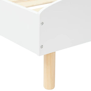 Pat pentru copii cu cadru de saltea Atmosphera Kima Sweetie, alb, MDF, 90x190 cm