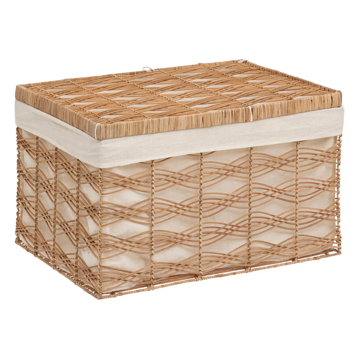 Set de cutii de depozitare Atmosphera Rosy, Rattan, 3 buc.