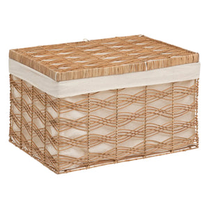 Set de cutii de depozitare Atmosphera Rosy, Rattan, 3 buc.