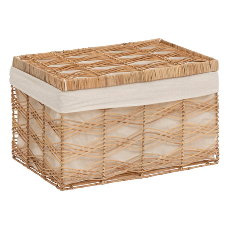 Set de cutii de depozitare Atmosphera Rosy, Rattan, 3 buc.