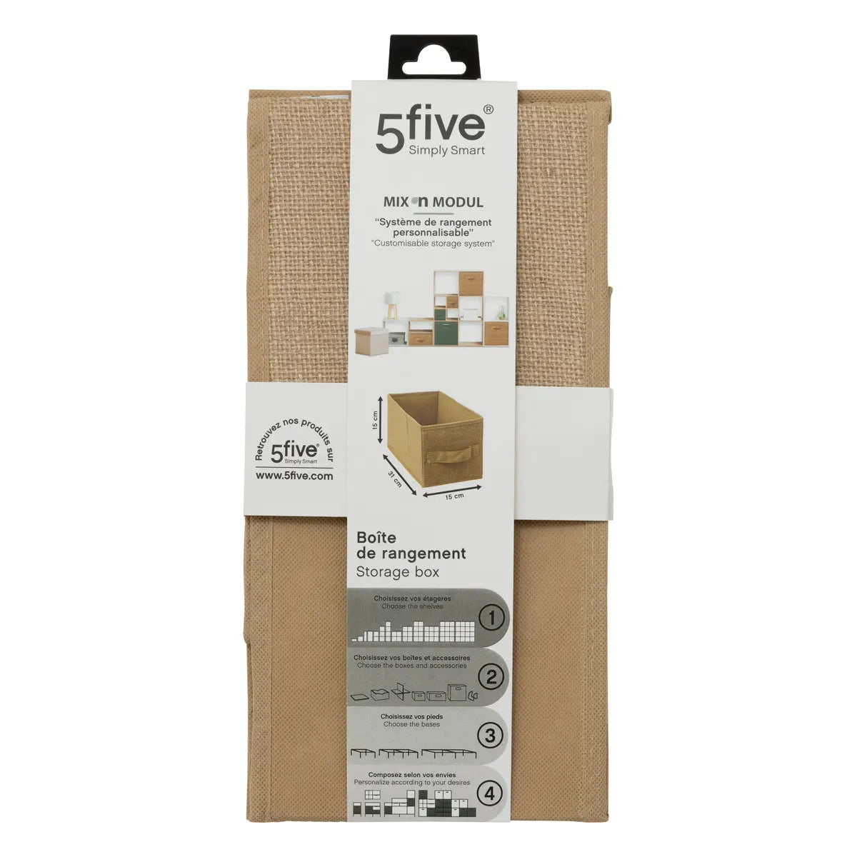 Cutie depozitare 5five Mix &amp; Modul, Zeblo, 15x31 cm