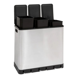 Coș de reciclare 5five Ariane, Inox, 3x18 l