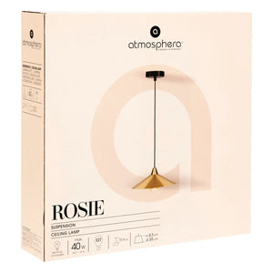 Lampă suspendată Atmosphera Rosie, 38 cm, metal auriu