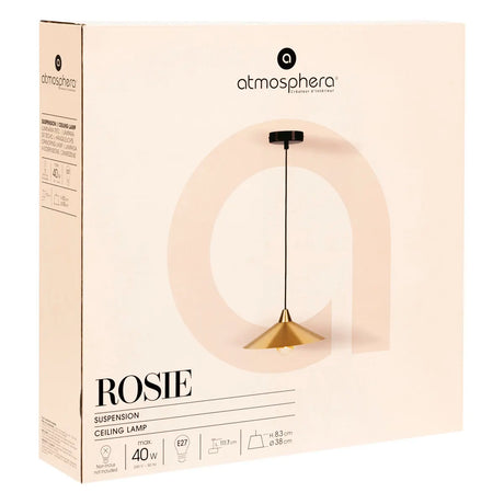 Lampă suspendată Atmosphera Rosie, 38 cm, metal auriu