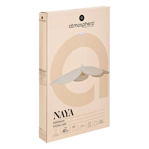 Lampă suspendată Atmosphera Petals, 100 cm, bej bej