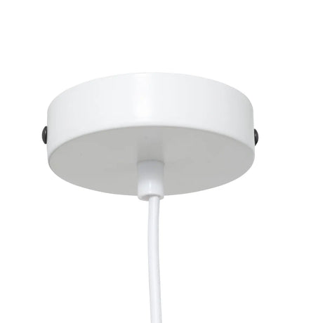 Lampă suspendată Atmosphera Tobie, 37 cm, bumbac alb