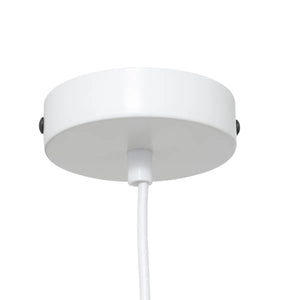 Lampă suspendată Atmosphera Tobie, 25 cm, bumbac alb