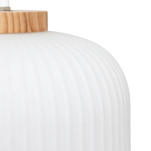 Lampă suspendată Atmosphera Travis, 25 cm, Sticlă, Alb