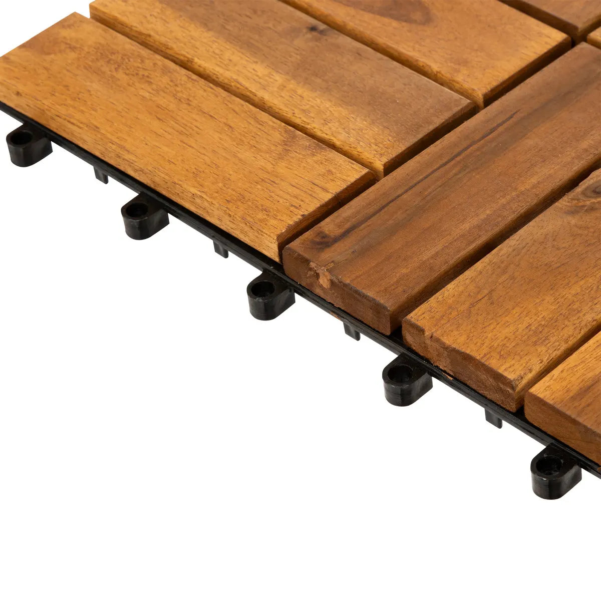 Dale de terasă cu sistem click Atmosphere 30x30 cm, 9 bucăți, salcâm