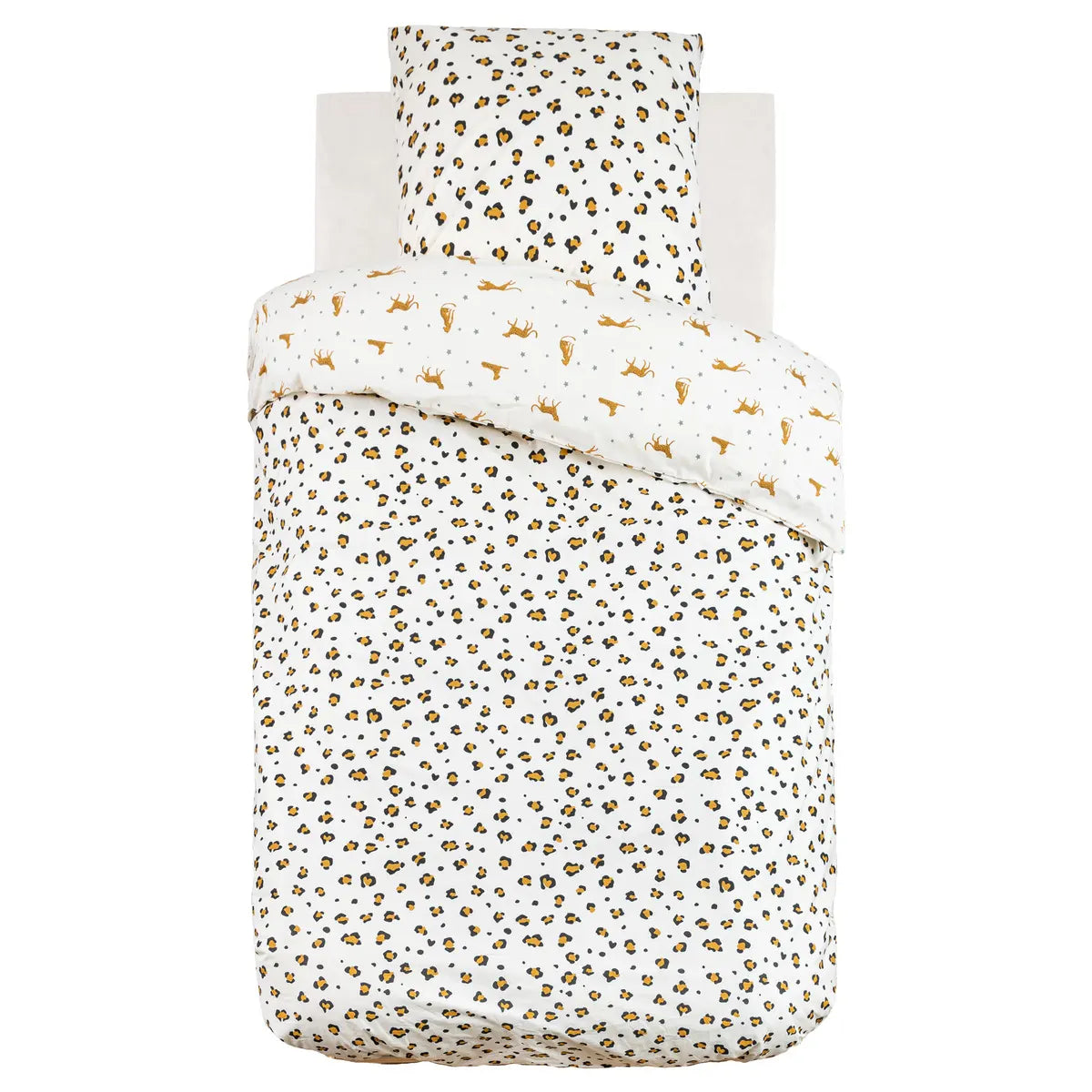 Lenjerie de pat reversibilă pentru copii Atmosphera Leopard, 140x200 cm, bumbac