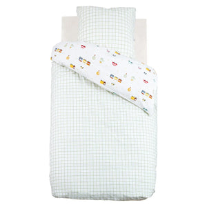 Lenjerie de pat reversibilă pentru copii Atmosphera Cars, 140x200 cm, bumbac