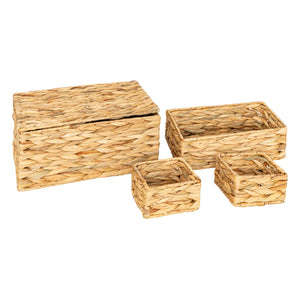 Set coșuri depozitare Atmosphera Lia, L.12/27/33 cm, 4 buc.