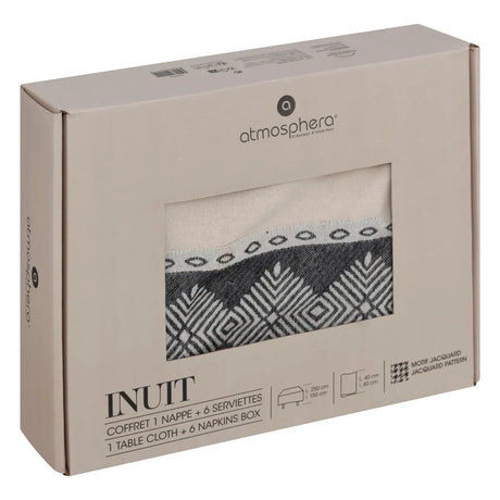 Față de masă 150x250 cm și șervețele 6 buc Atmosphera, Ivory