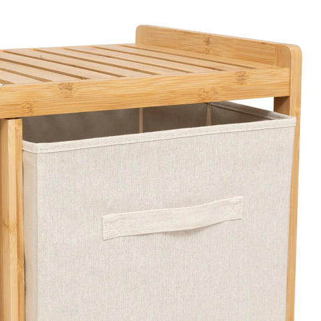 Raft 5five Tidy Box, cu 1 coș de rufe și 2 coșuri de depozitare, bambus