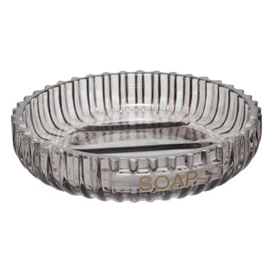 Săpunieră din sticlă 5five, gri