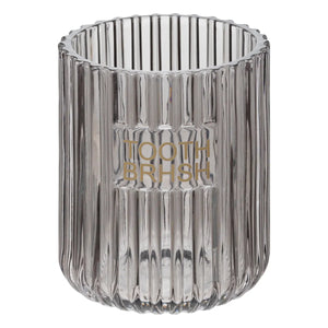 Suport de periuță de dinți din sticlă 5five, gri