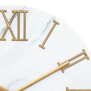 Ceas de perete Atmosphera Alisha, Ø56 cm, Metal, Efect marmura