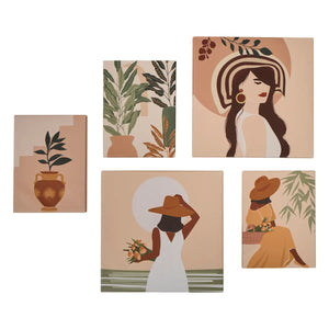 Atmosphera Cynthia Imprimeu pe pânză Femeie Set de 5