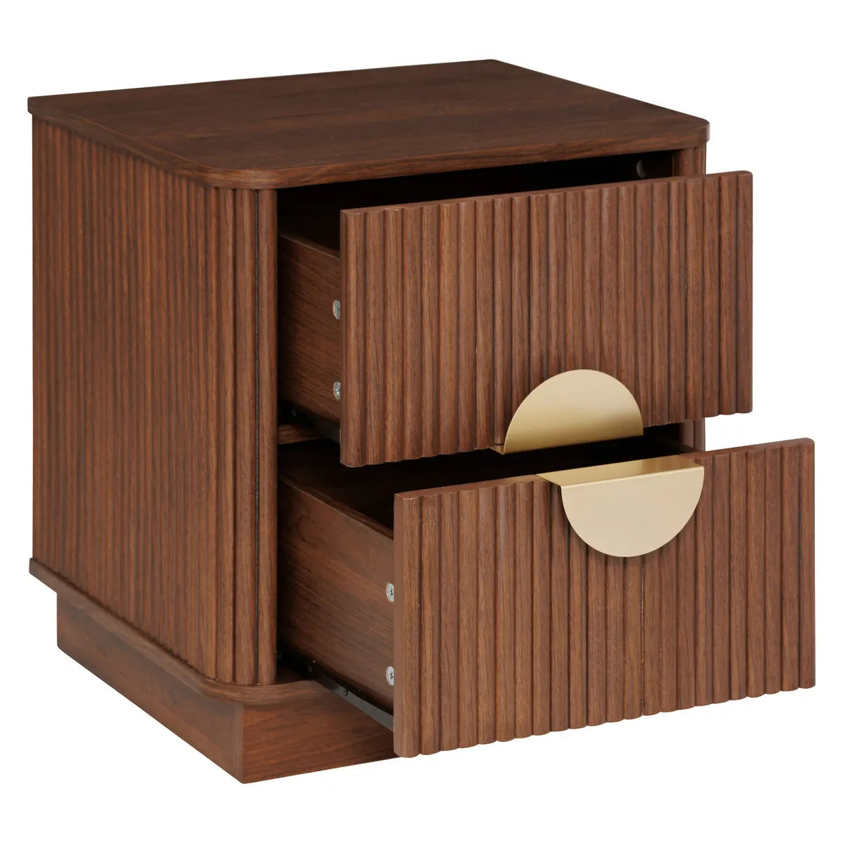 Noptieră Atmosphera Wany, 2 sertare, MDF, Nuc, 45x40x50 cm