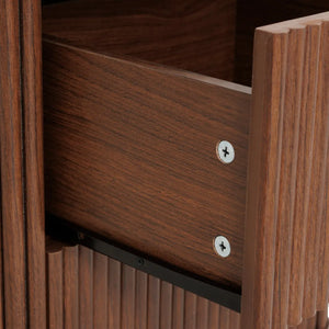 Noptieră Atmosphera Wany, 2 sertare, MDF, Nuc, 45x40x50 cm