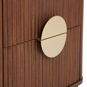 Noptieră Atmosphera Wany, 2 sertare, MDF, Nuc, 45x40x50 cm