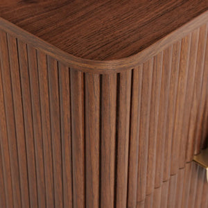 Noptieră Atmosphera Wany, 2 sertare, MDF, Nuc, 45x40x50 cm