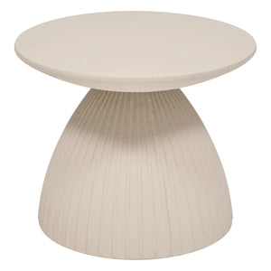 Masuta laterala atmosfera Fylis, Magnesia, Ivory, Ø50 cm