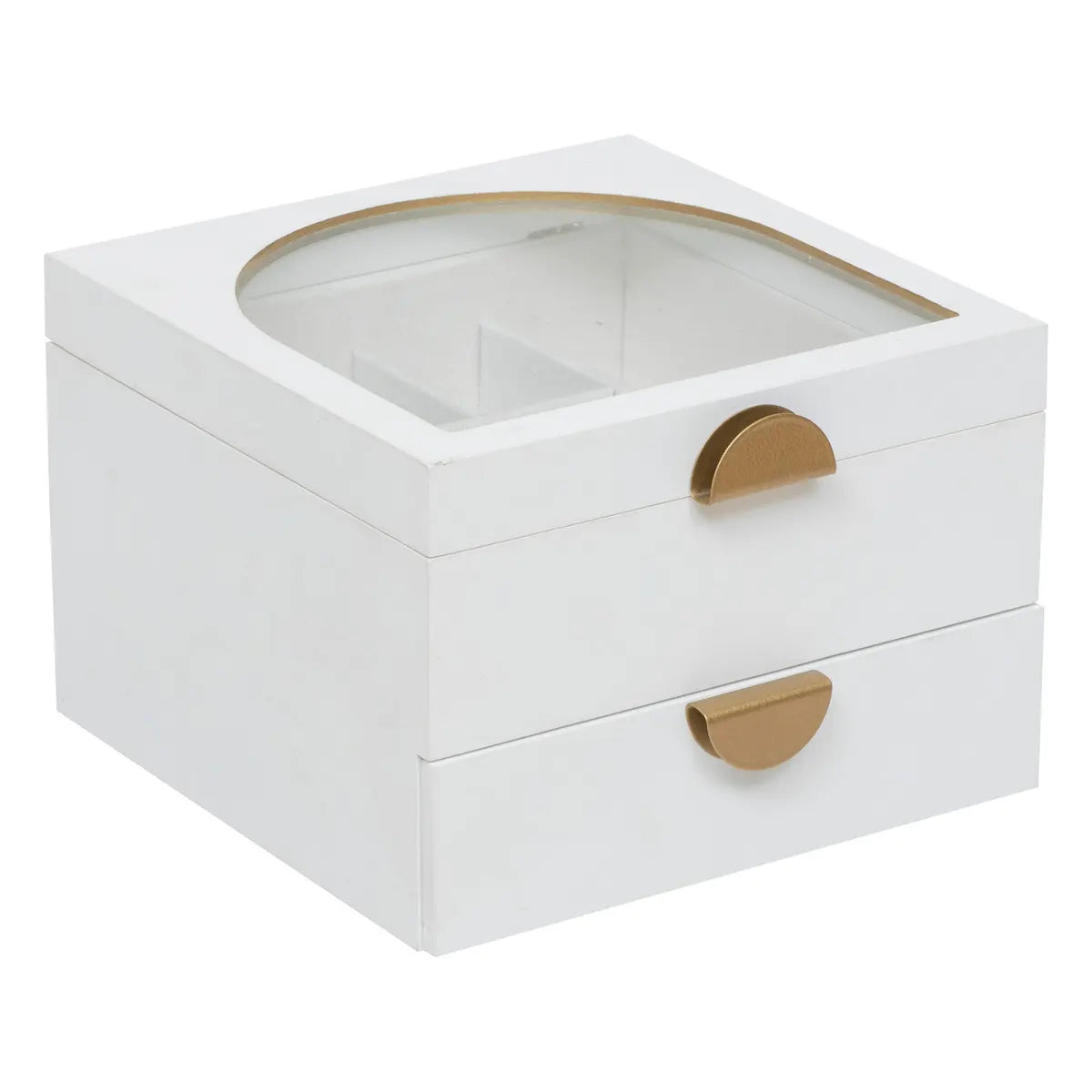 Cutie de depozitare pentru bijuterii Atmosphera Wild Romance, MDF, albă