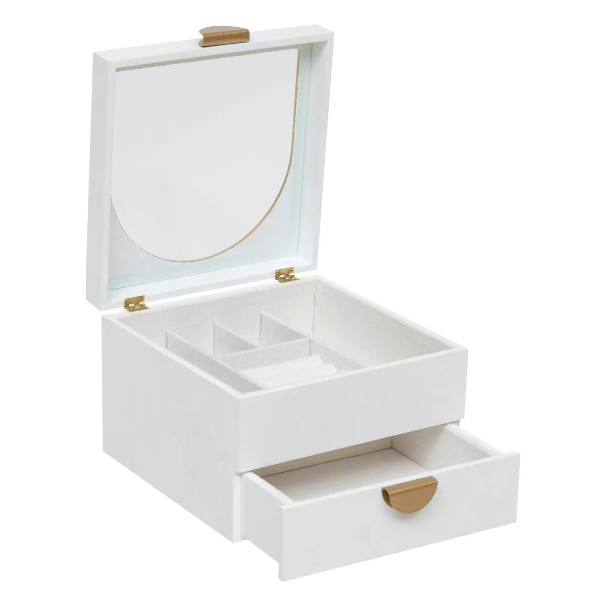 Cutie de depozitare pentru bijuterii Atmosphera Wild Romance, MDF, albă