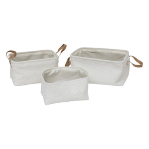 Set de coșuri pliabile Atmosphera Loe, L.27/30/35 cm, Boucle, 3 buc.