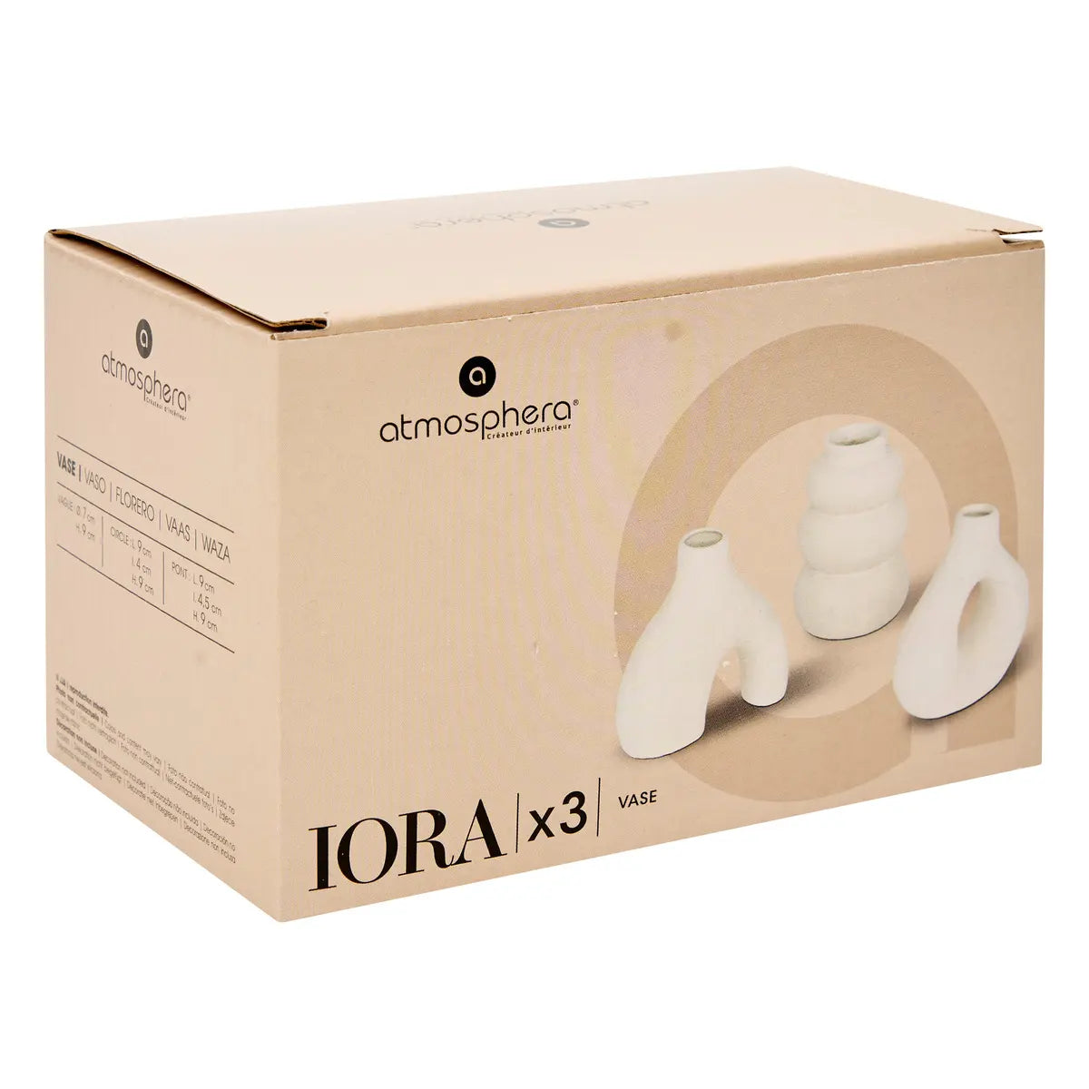 Set de vaze Atmosphere Iora, Ceramică, 9 cm