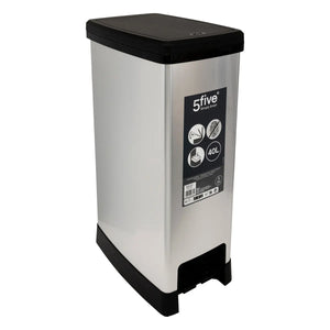 Coș 5five, Subțire, Plastic, 40 l, Închidere silențioasă