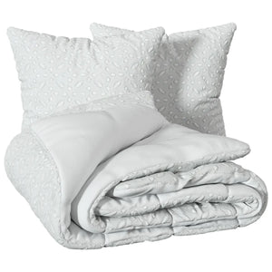 Lenjerie de pat Atmosphera Swan, Jacquard, 240x220 cm, Alb