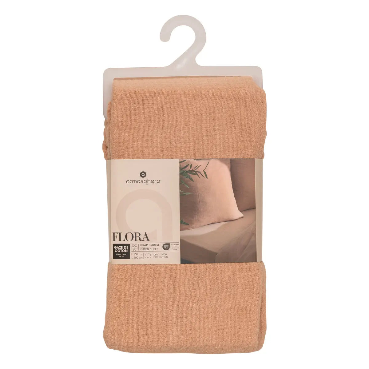 Cearșaf cu elastic Atmosphera Flora, 160x200 cm