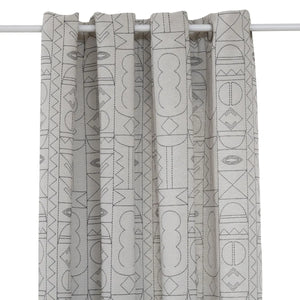 Perdea jacquard Atmosphera Malakite, 140x260 cm, alb-negru