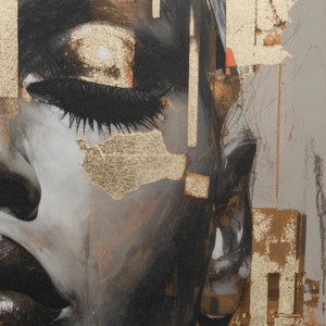 Pictură Atmosphera Magdalena, Imprimeu pe pânză 60x80 cm, Efect aluminiu