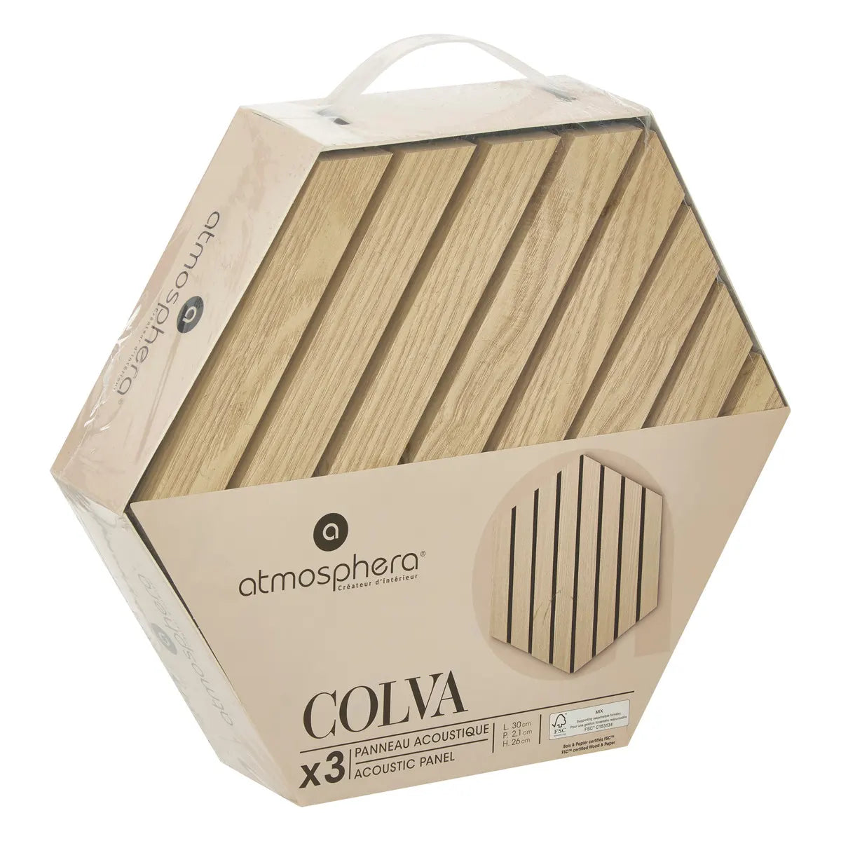 Set panouri decorative Atmosphera Colva, MDF, 30x26 cm, 3 buc.