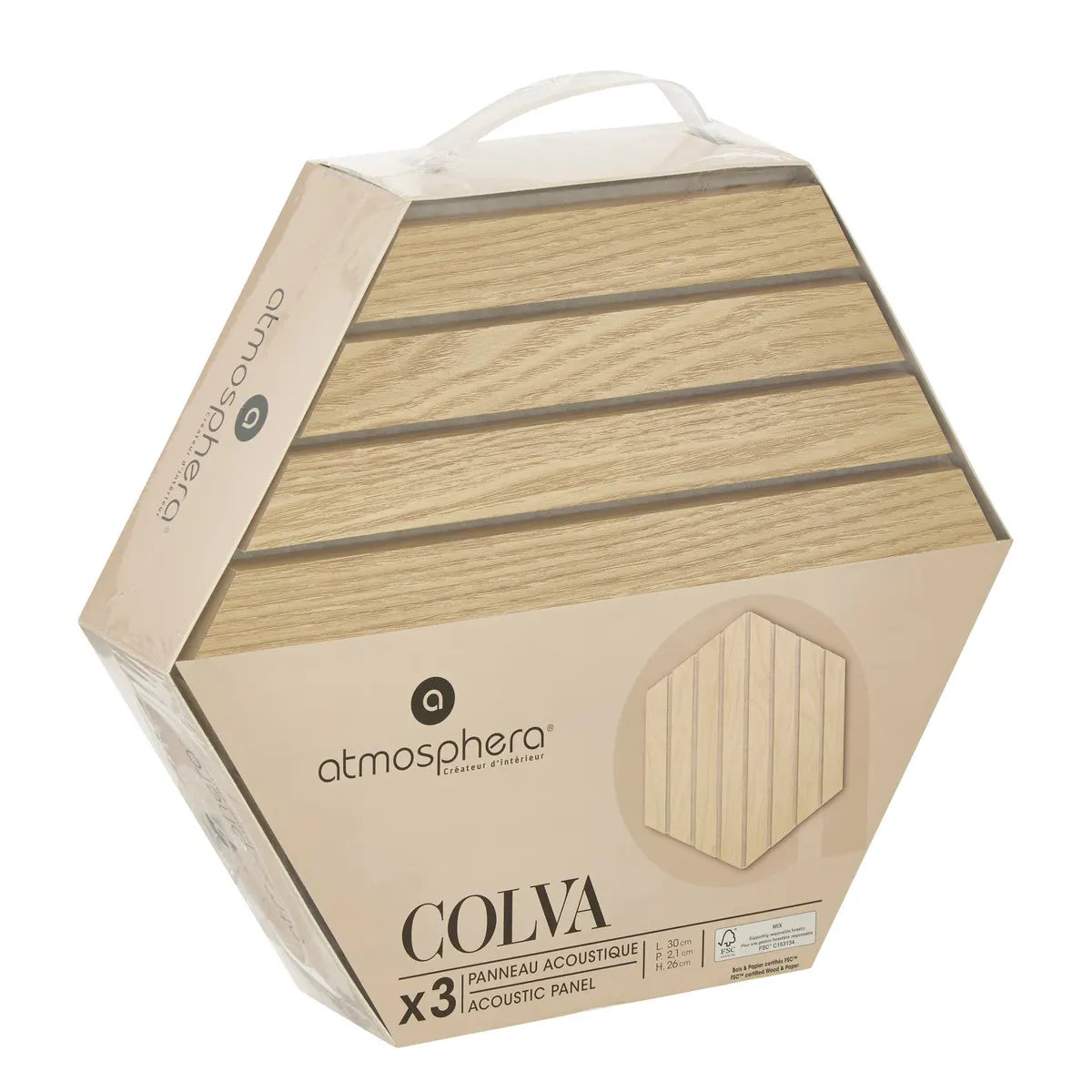 Set panouri decorative Atmosphera Colva, MDF, 30x26 cm, 3 buc.