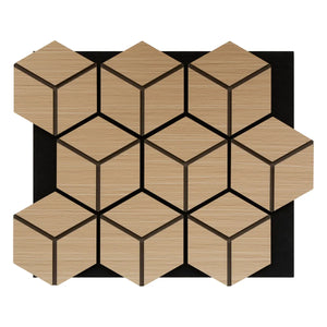 Panou decorativ Atmosphera Hexagon, 56x69 cm, MDF