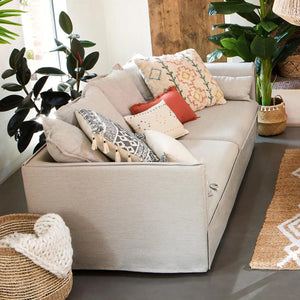 Canapea Atmosphera Odilon cu trei locuri, bej, 210x104x78 cm