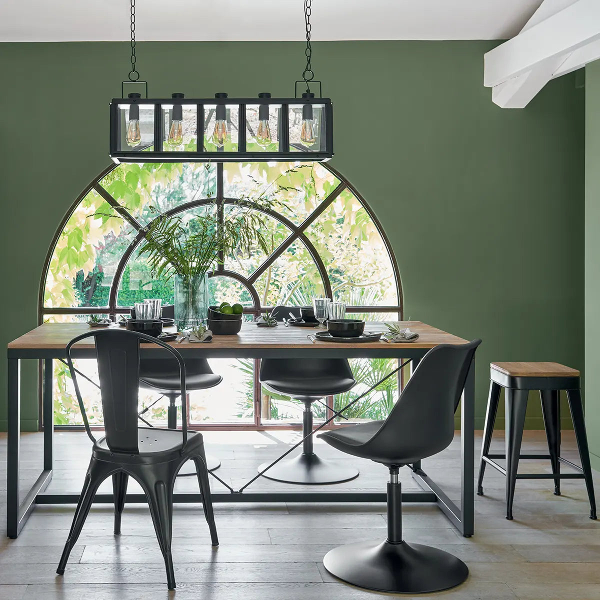 Masă de dining Edena, 180x 90 cm, lemn de salcâm