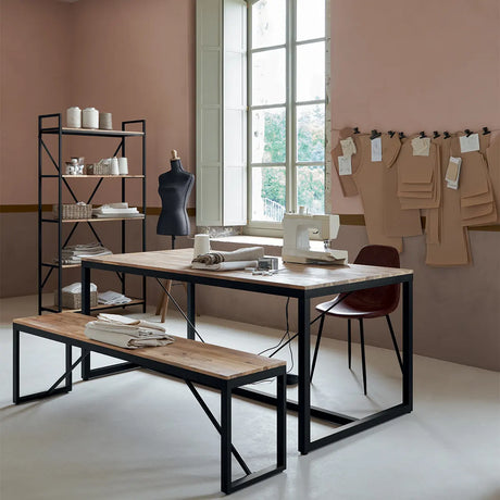 Masă de dining Edena, 180x 90 cm, lemn de salcâm