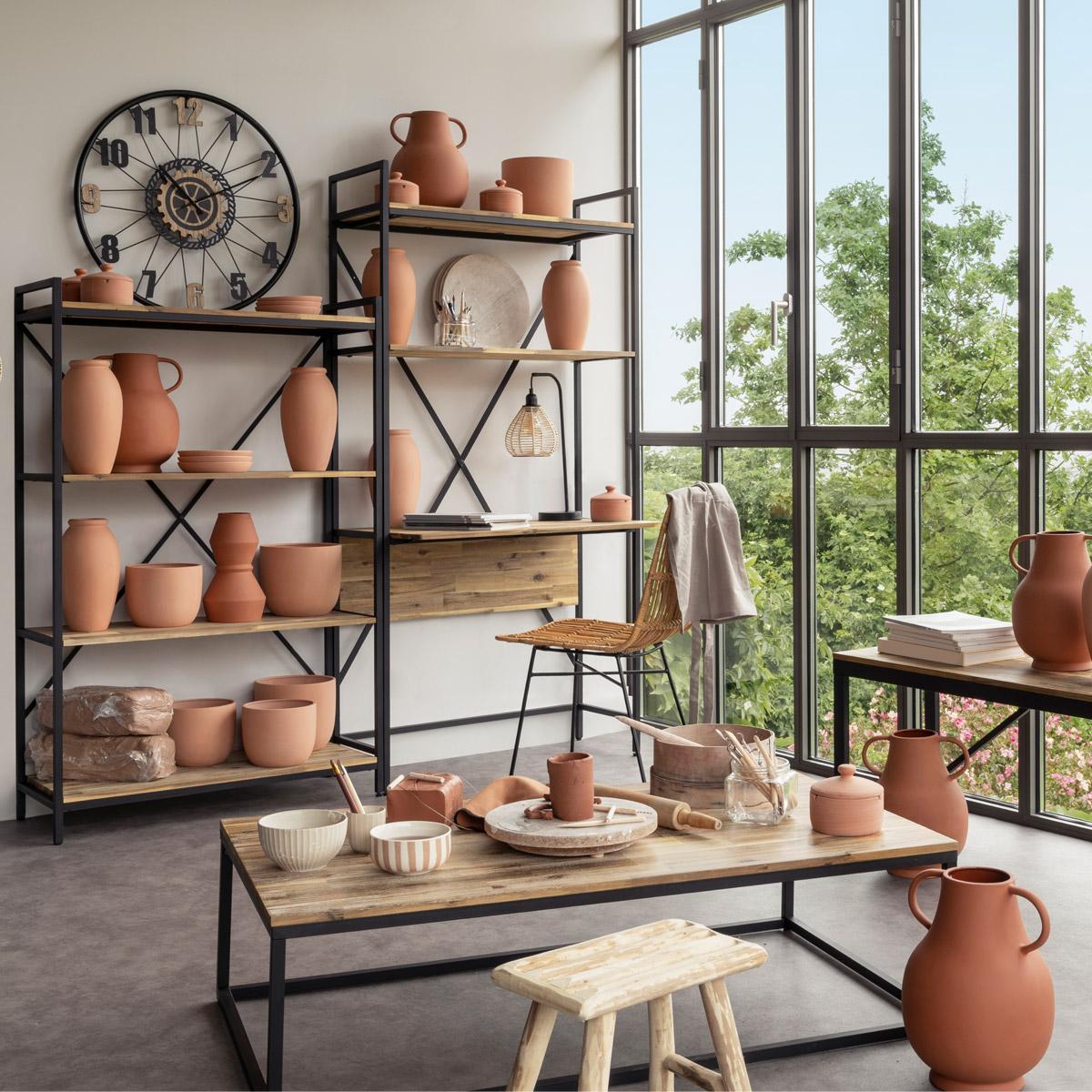 Raft Atmosphera Edena, 4 rânduri, 90x141 cm, salcâm