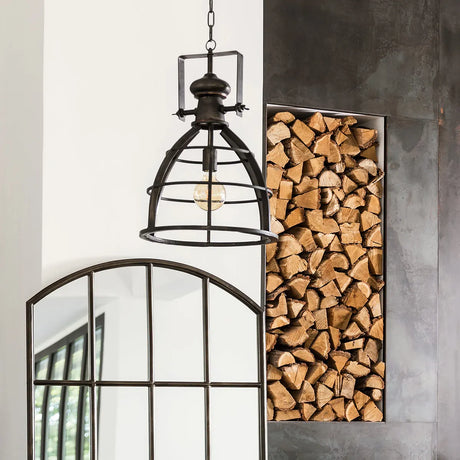 Lampă suspendată Atmosphera Niko, 40 cm, Metal, Negru