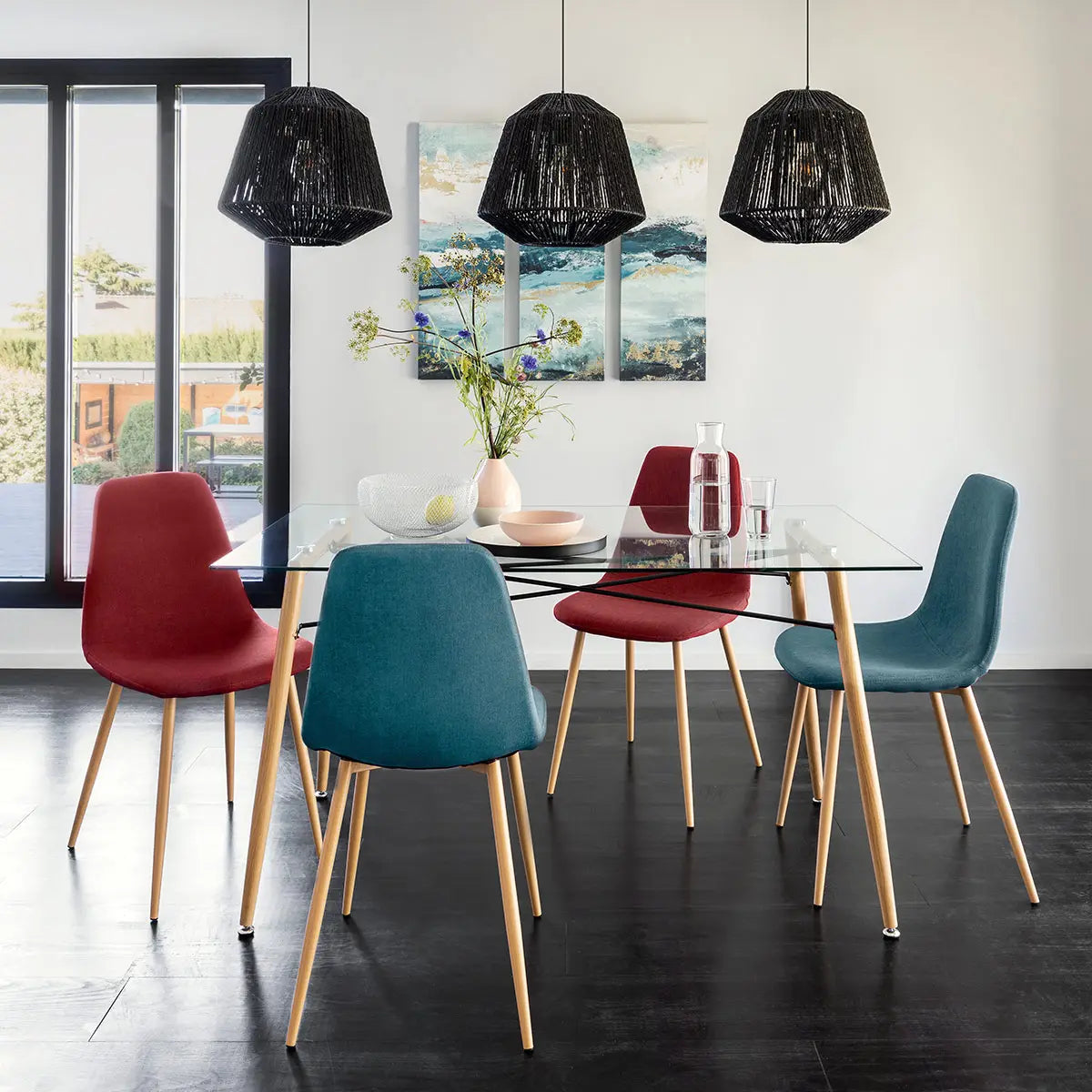 Scaun de sufragerie Atmosphera Roka, catifea