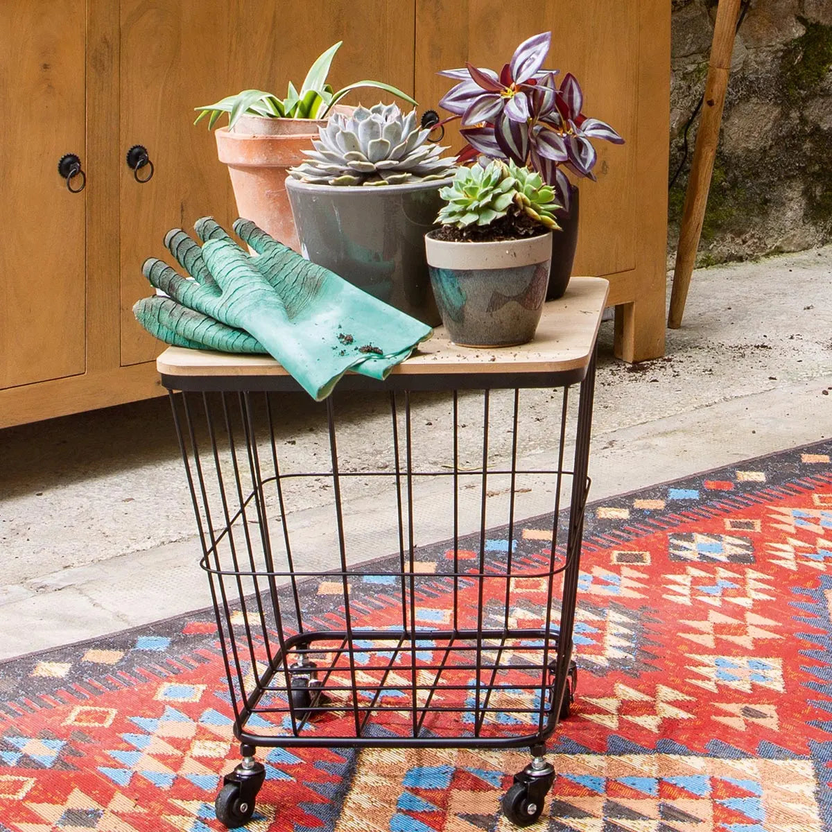 Masă de cafea Atmosphera Jordi, Metal, 40x39 cm, MDF