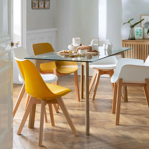 Masă de dining Taho, 150x80 cm, sticlă