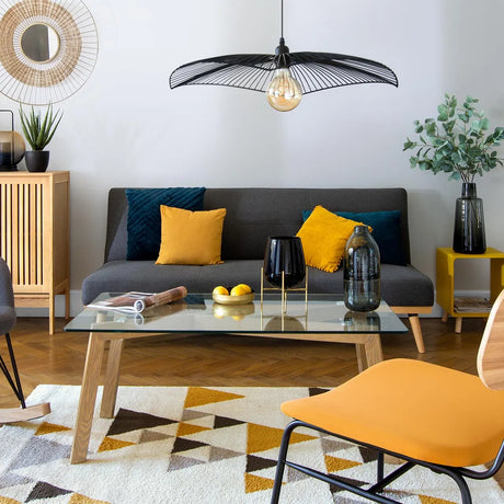 Canapea extensibilă cu trei locuri Atmosphera Dohan, Gri închis, 180x80x80 cm