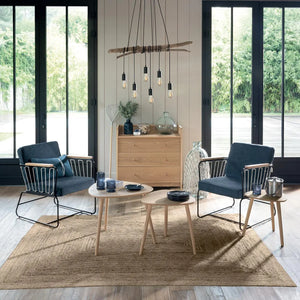 Masă de cafea Atmosphera Mileo Bej, 3 piese, 40/48/60 cm