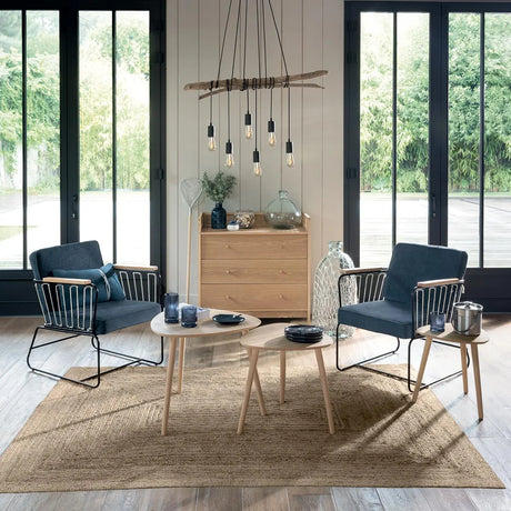 Masă de cafea Atmosphera Mileo Bej, 3 piese, 40/48/60 cm